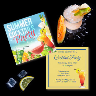 Summer Cocktail Mixer Party Invitation