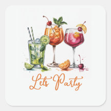 Summer Cocktail Party with Colourful Drinks