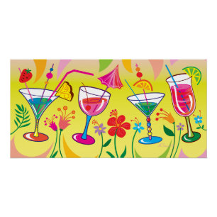Summer Cocktails Poster