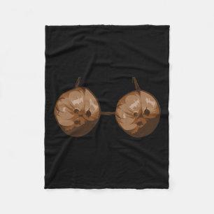 Summer Coconut Bra Halloween Costume Fun Outfit Gi Fleece Blanket