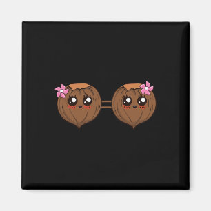 Summer Coconut Bra Halloween Costume Hawaii Aloha Magnet
