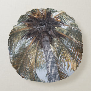 Summer Coconut Chill Palm 1 Round Cushion
