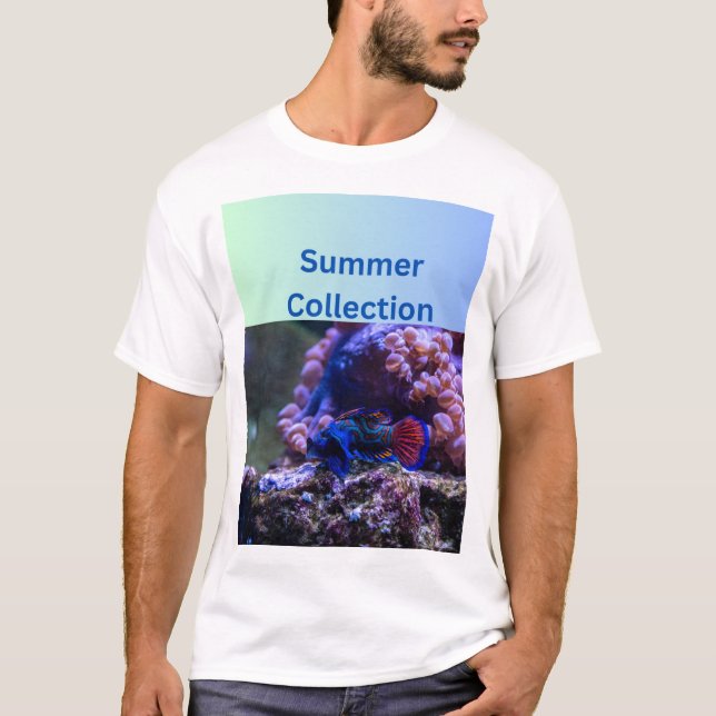 Summer Collection – Golden Catch Decorative Art T-Shirt (Front)