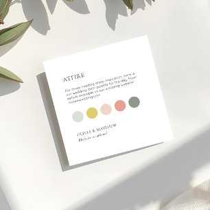 Summer Color Dot Wedding Attire Dress Code  Enclos Enclosure Card