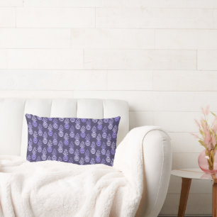 Summer colorful pineapple fruit blue pattern lumbar cushion