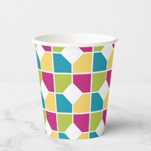 SUMMER COLORS   Geometric Paper Cups