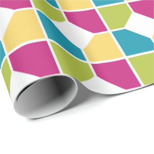 SUMMER COLORS   Mosaic Tile Effect   Geometric Wrapping Paper