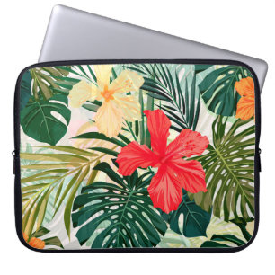 Summer colourful hawaiian seamless pattern with tr laptop sleeve