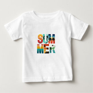 Summer Colourful Modern White baby tshirts 
