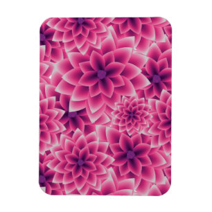 Summer colourful pattern purple dahlia magnet