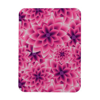 Summer colourful pattern purple dahlia magnet