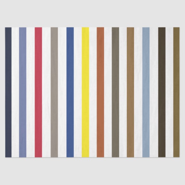 Summer Colourful Stripes Birthday Tissue Paper (Front)