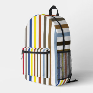 Summer Colourful Stripes Printed Backpack