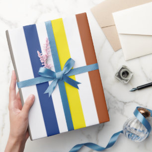 Summer Colourful Stripes Wrapping Paper