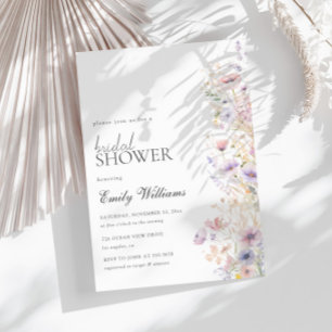 Summer Colourful Wildflower Bridal Shower Invitation