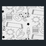 Summer Colouring Mat Beach Theme Poster<br><div class="desc">Poster with Summer fun for colouring</div>