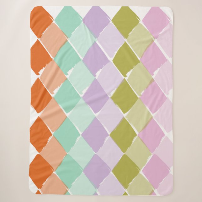  Summer colours pattern  Sherpa Blanket (Front)