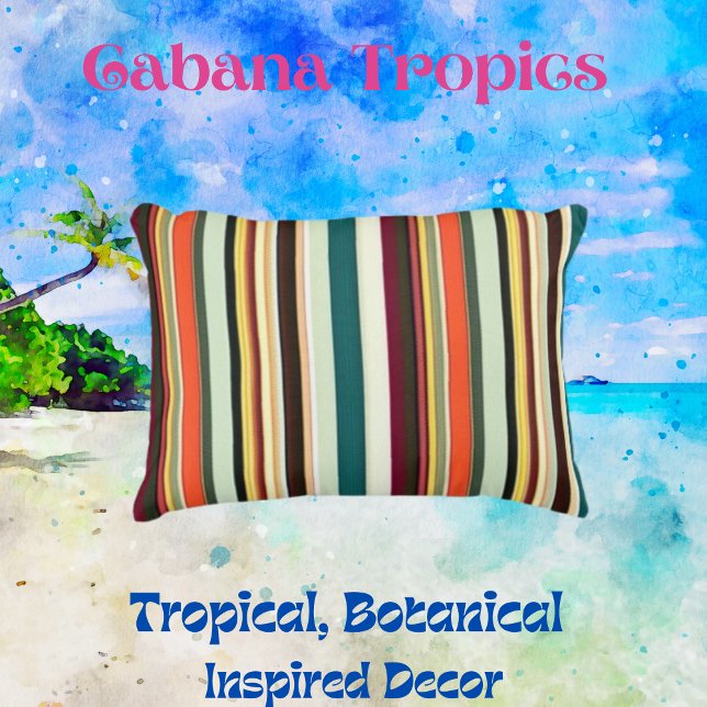 Summer Colours Stripes   Decorative Cushion (Creator Uploaded)