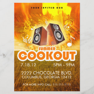 SUMMER COOKOUT FLYER INVITATION