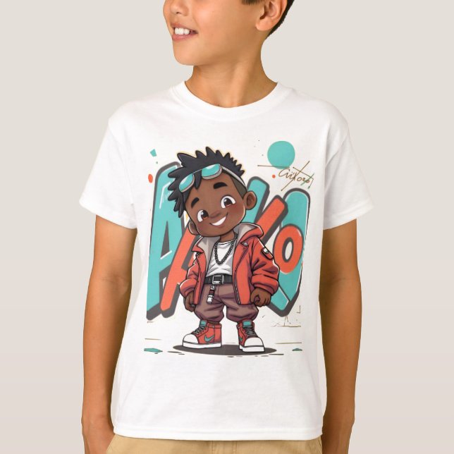 Summer Cool Jay ~ AiKo Kids T-Shirt (Front)
