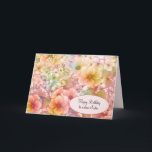 Summer Cosmos Birthday for Sister Card<br><div class="desc">Soft orange,  pink and yellow cosmos floral design for sister</div>