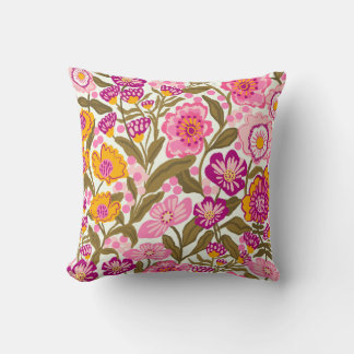  Summer Cottage Garden Floral Print Cushion