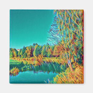 Summer Countryside Landscape Magnet