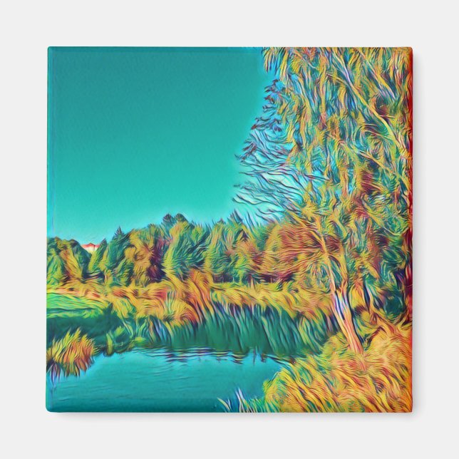 Summer Countryside Landscape Magnet (Front)