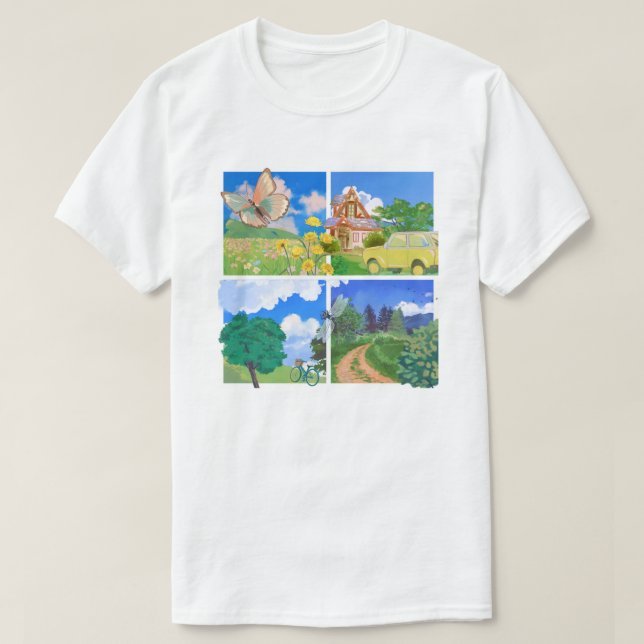 Summer Countryside Nature T-Shirt (Design Front)