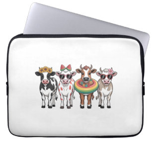Summer Cows PNG, Beach Farm Laptop Sleeve