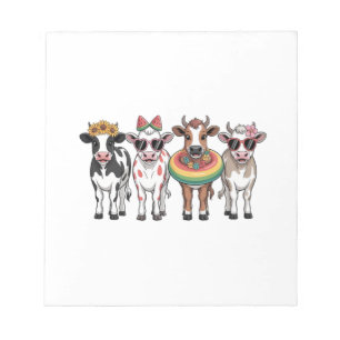 Summer Cows PNG, Beach Farm Notepad