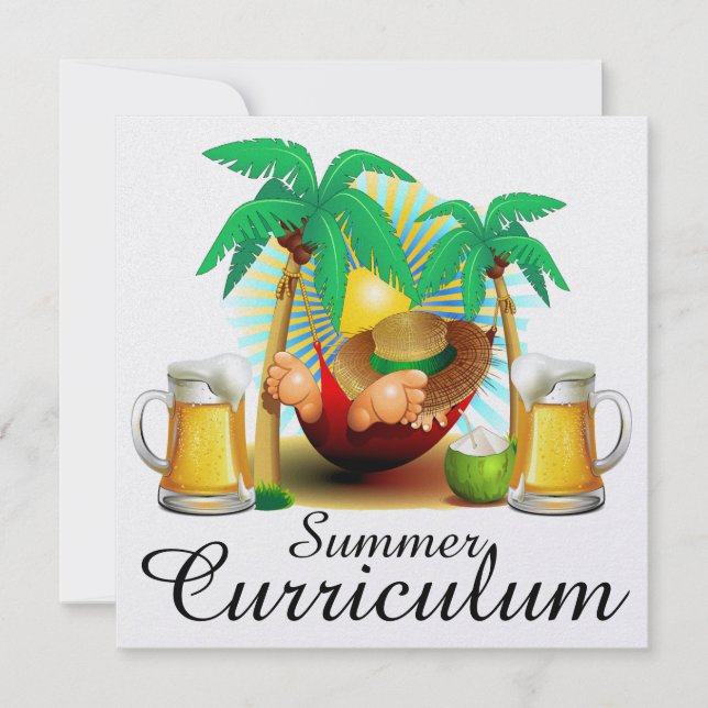 Summer Curriculum Party Invitation (Front)