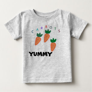  Summer Cute Carrots Yummy Baby Grey  T-Shirt
