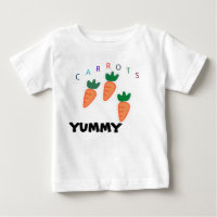 Summer Cute Carrots Yummy Baby Grey