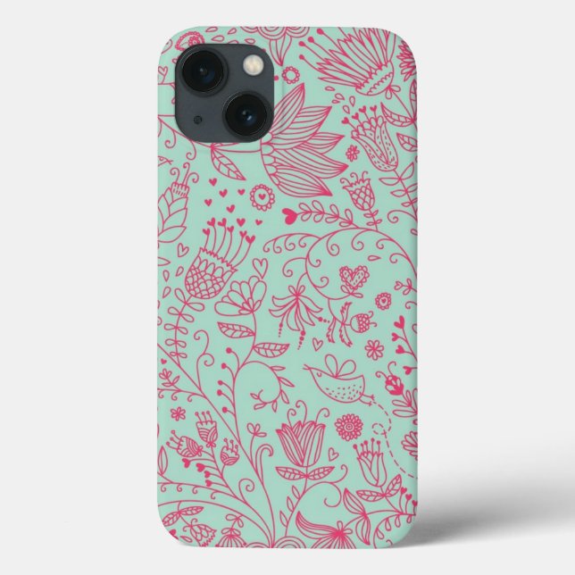 Summer cute floral pattern Case-Mate iPhone case (Back)