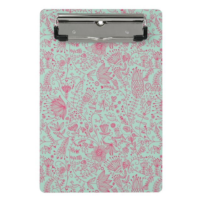 Summer cute floral pattern mini clipboard (Front)