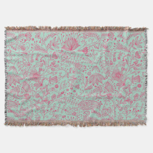 Summer cute floral pattern throw blanket