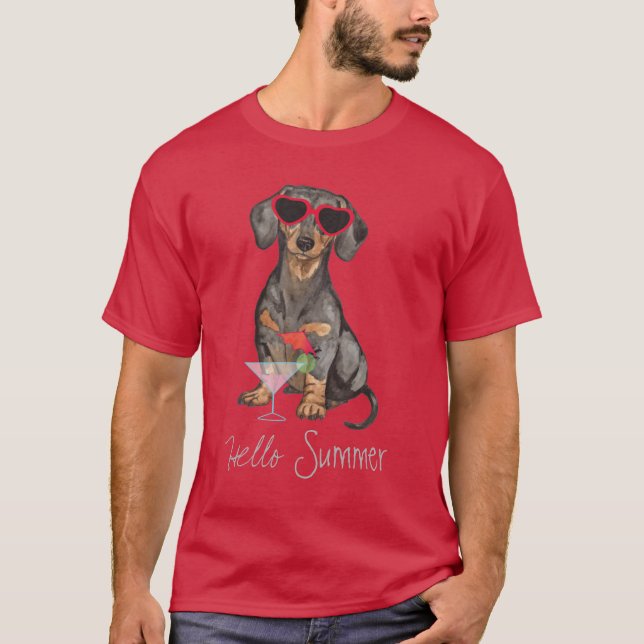 Summer Dachshund T-Shirt (Front)