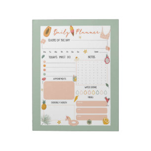 Summer Daily Planner Notepad 