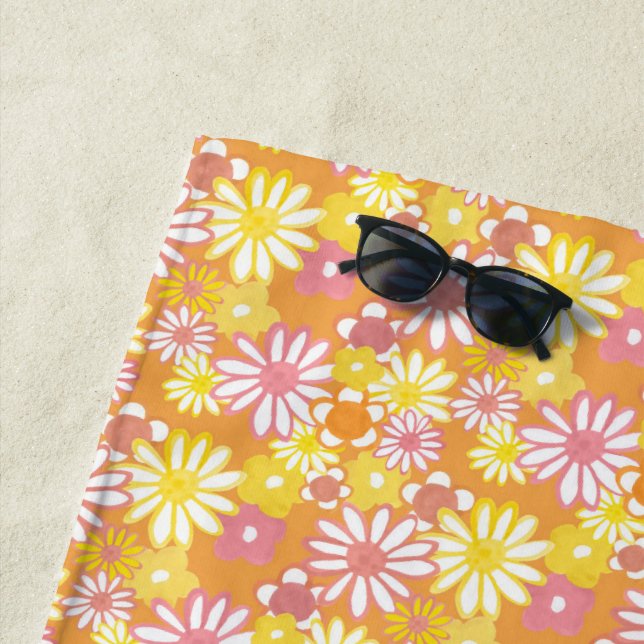 Summer Daisies Beach Towel (In Situ)