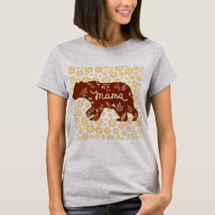 Summer Daisies Bear Mama Women's Clothing T-Shirt