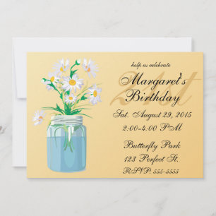 Summer Daisies Birthday Invitations