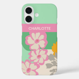 Summer Daisies Color Blocks Modern Floral  iPhone 16 Case