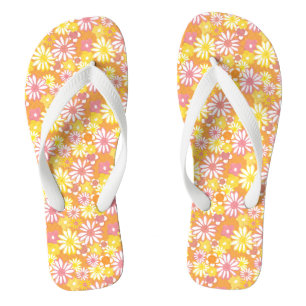 Summer Daisies Flip Flops