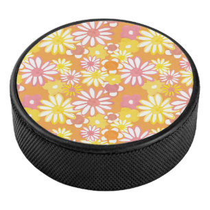 Summer Daisies Hockey Puck