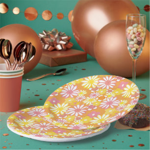 Summer Daisies Paper Plates
