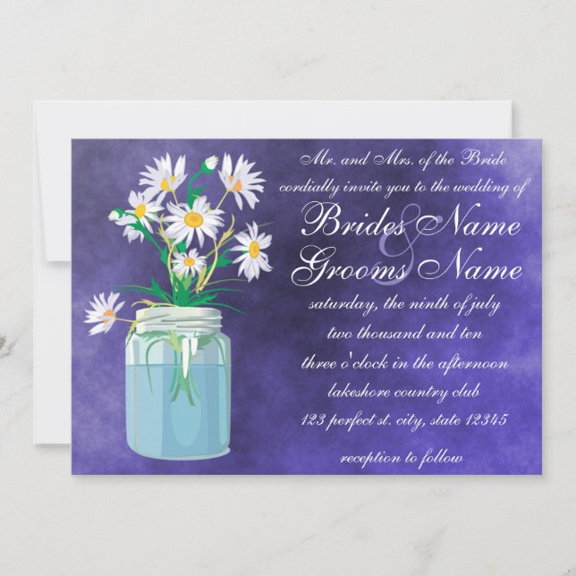 Summer Daisies Wedding Invitations (Front)