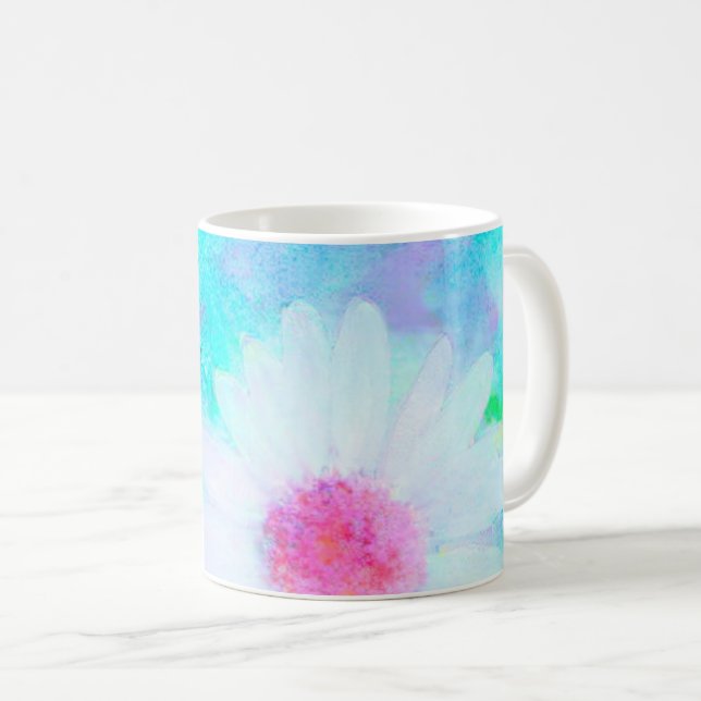 Summer daisy in soft pastel coffee mug (Front Right)