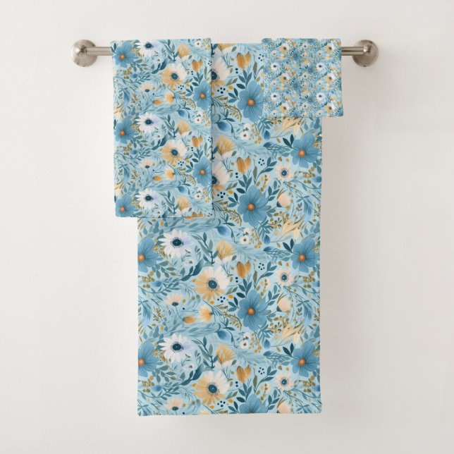 Summer Daisy Meadow  Bath Towel Set (Insitu)