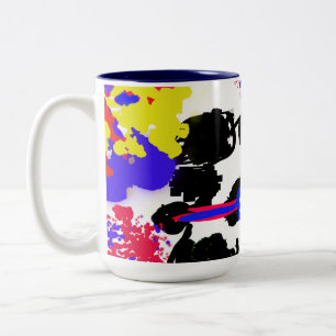 Summer Dalmation  4t july Two-Tone Coffee Mug